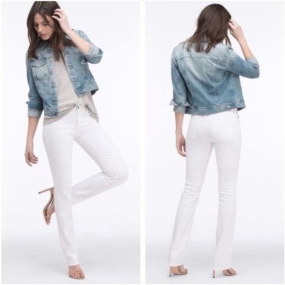 AG Adriano Goldschmied The Ballad Slim Boot Jeans Coastal Grandma White Size 29R - Picture 2 of 15